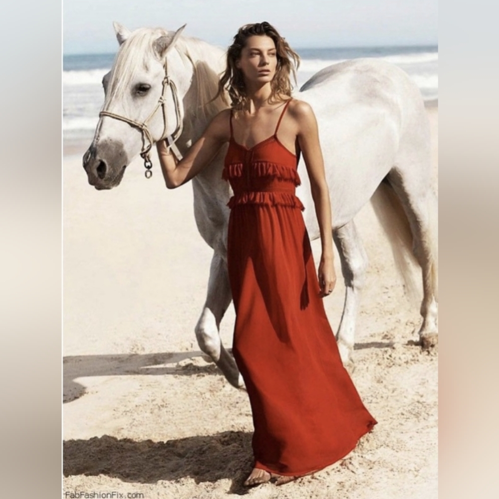 MANGO Red Wedding Dress